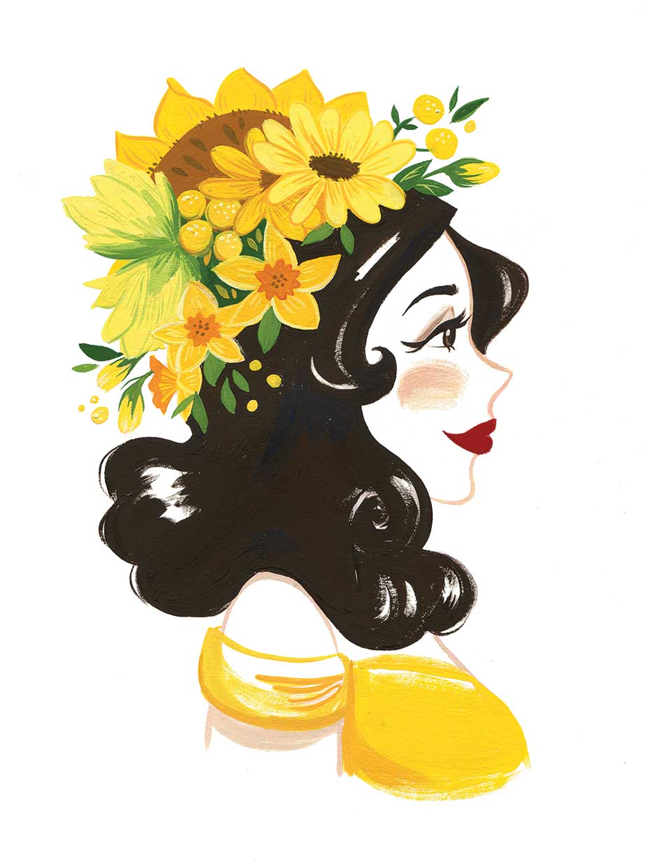 Yellow Garden Lady