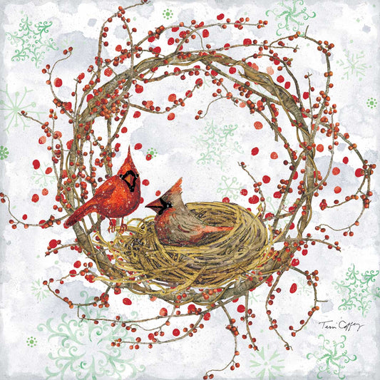 Cardinal Nest Wreath