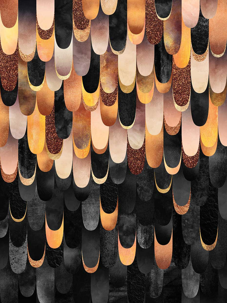 Feathered - Copper And Black