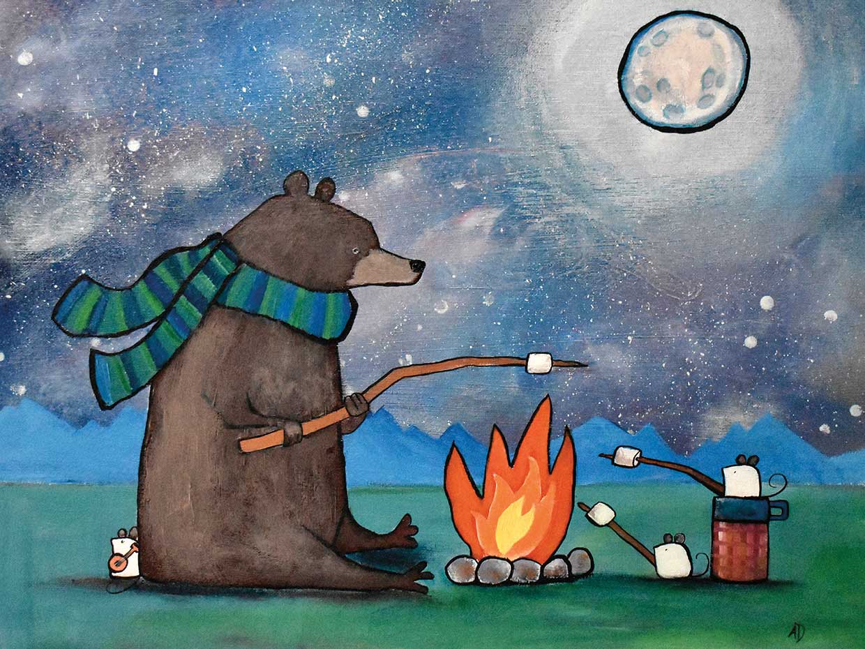 Camping Bear Mouse