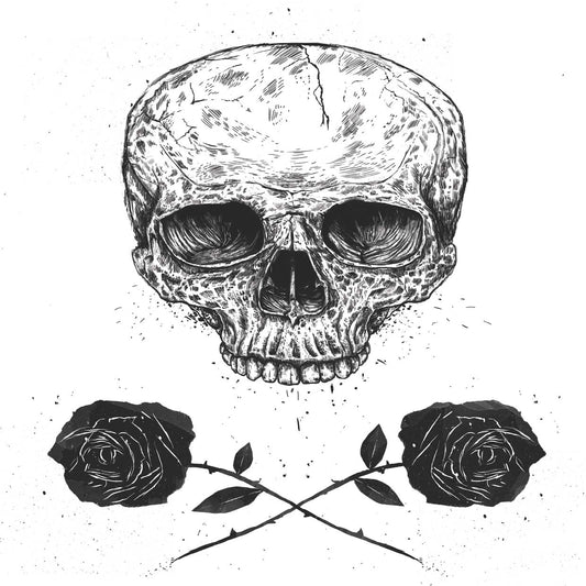 Skull N Roses Canvas Print