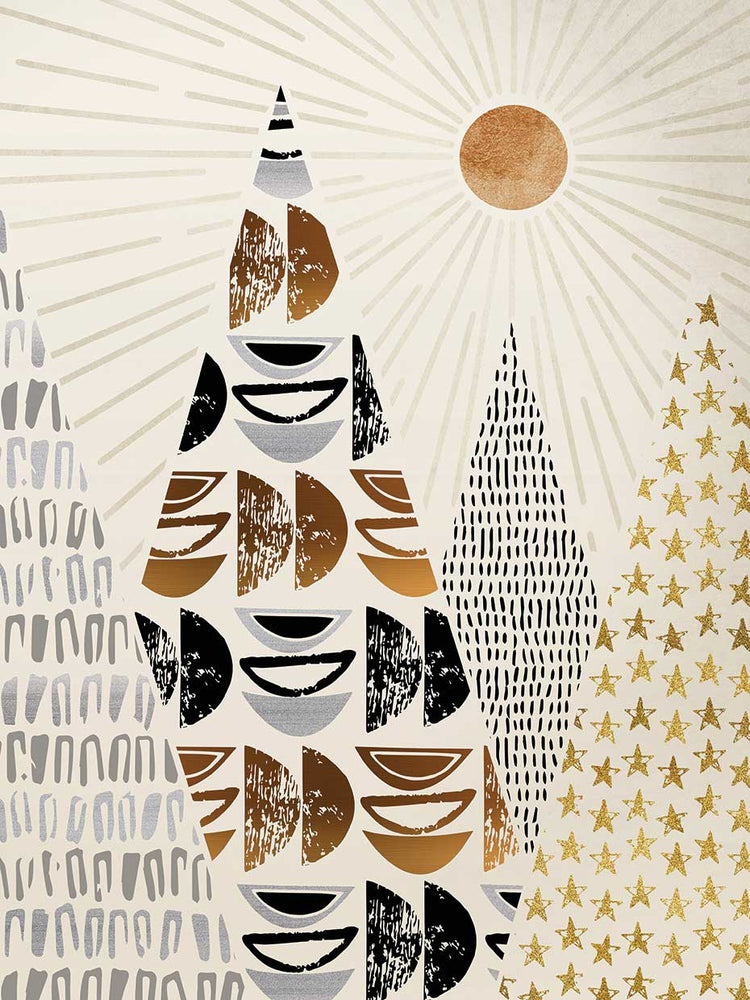 Whimsical Golden Landscape