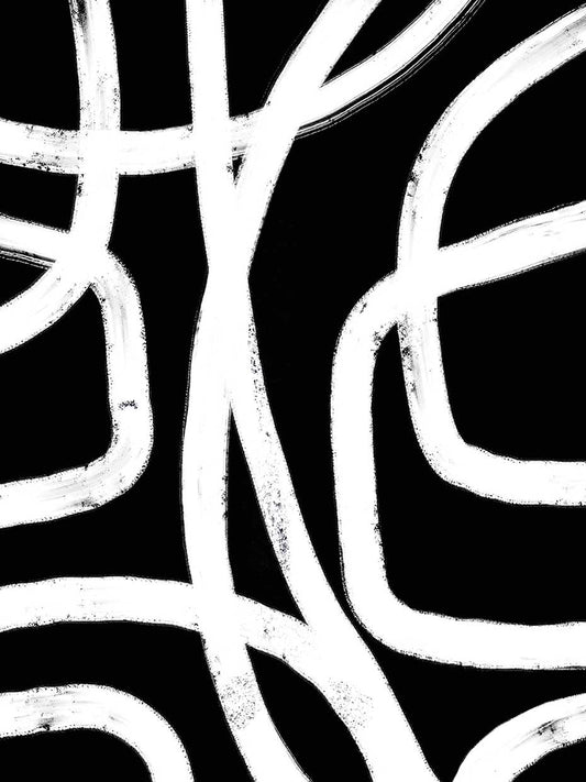 Abstract Lines 1 Black and White