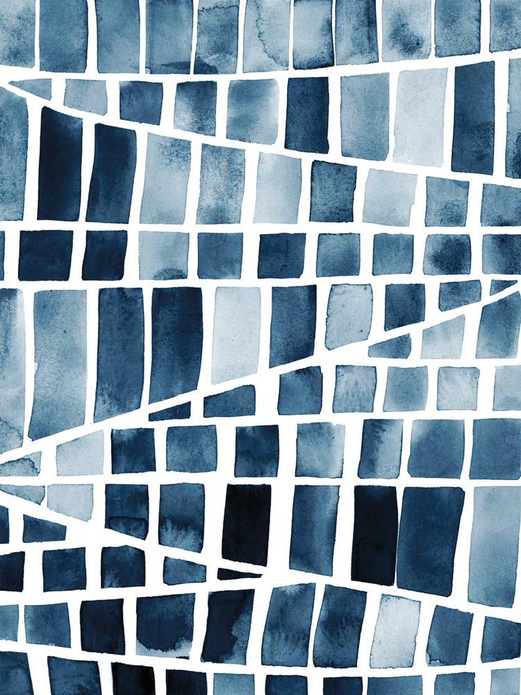 Navy Mosaic Watercolor