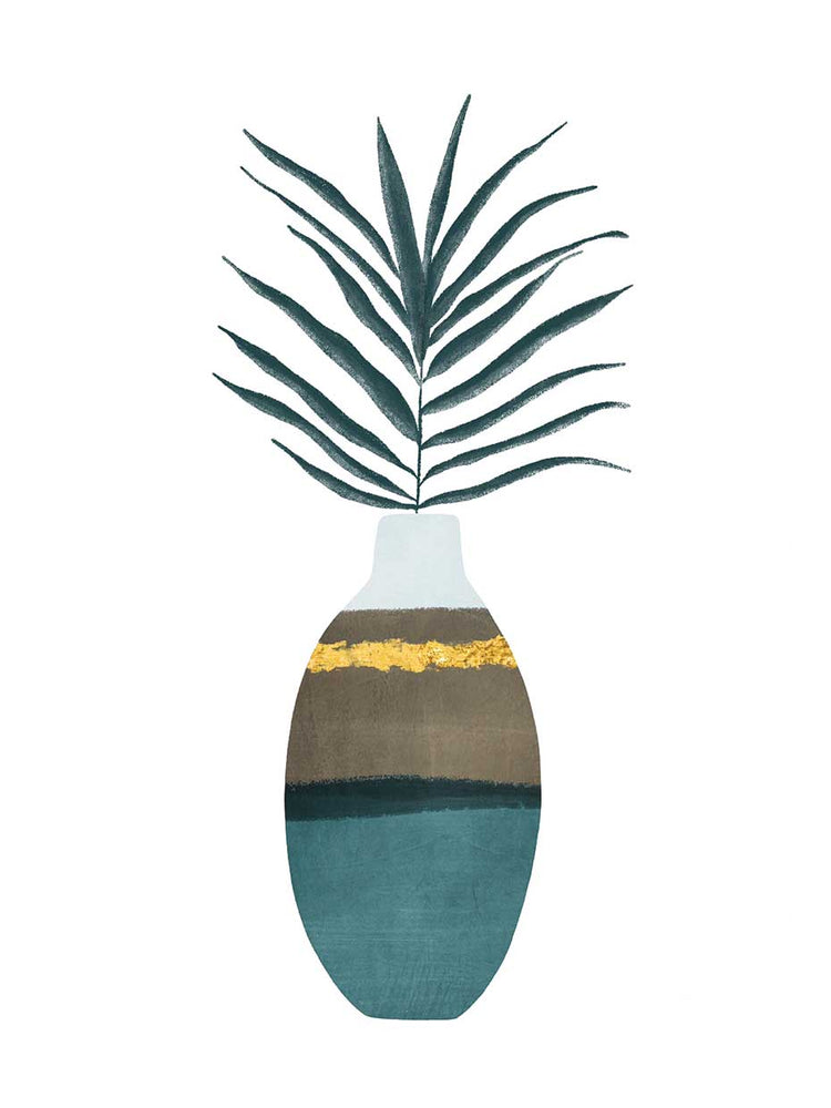 Florero Turquesa Lienzo