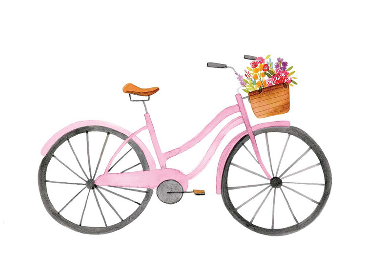 Bicicleta rosa Lienzo