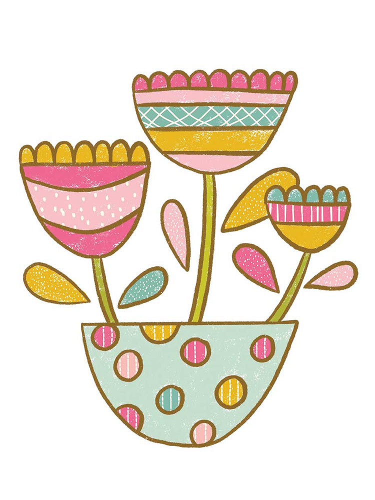 Lunares florales Lienzo