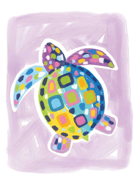 Purple Turtle Canvas Print