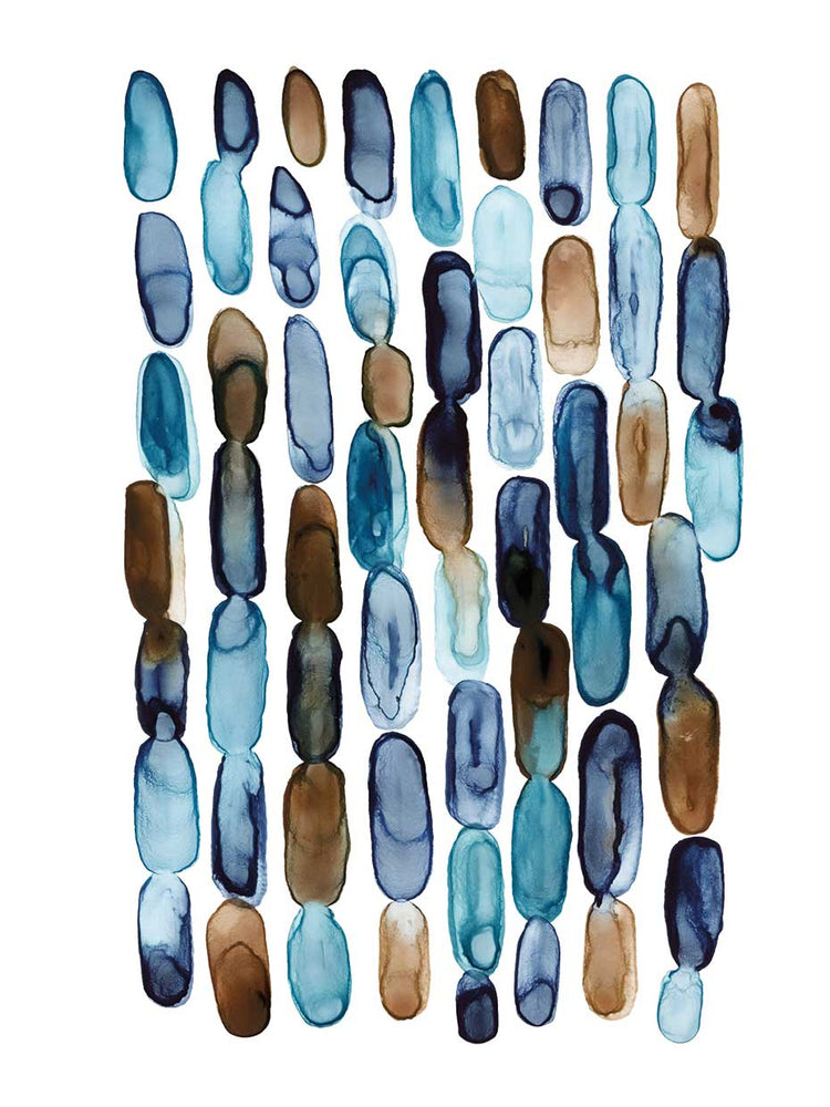 Watercolor Blue Brown