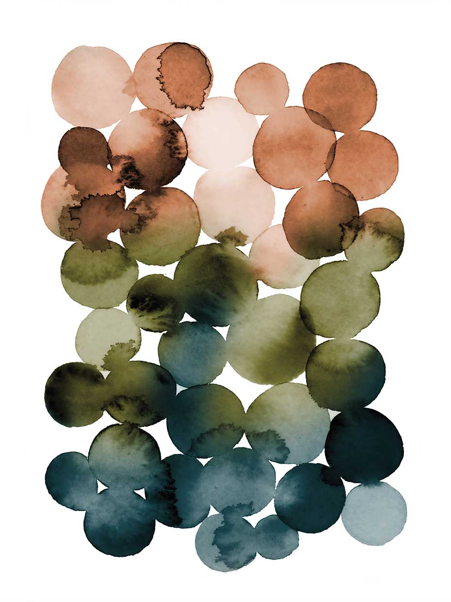 Watercolor Earthy Circles