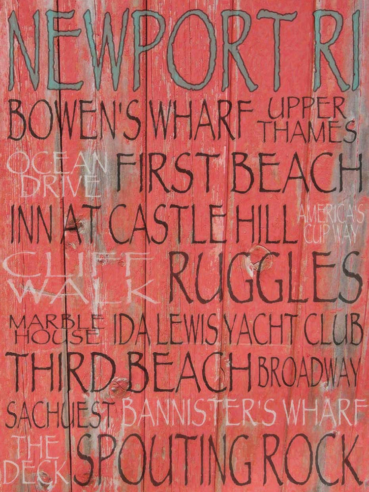 Newport texto rojo 18X24 Lienzo