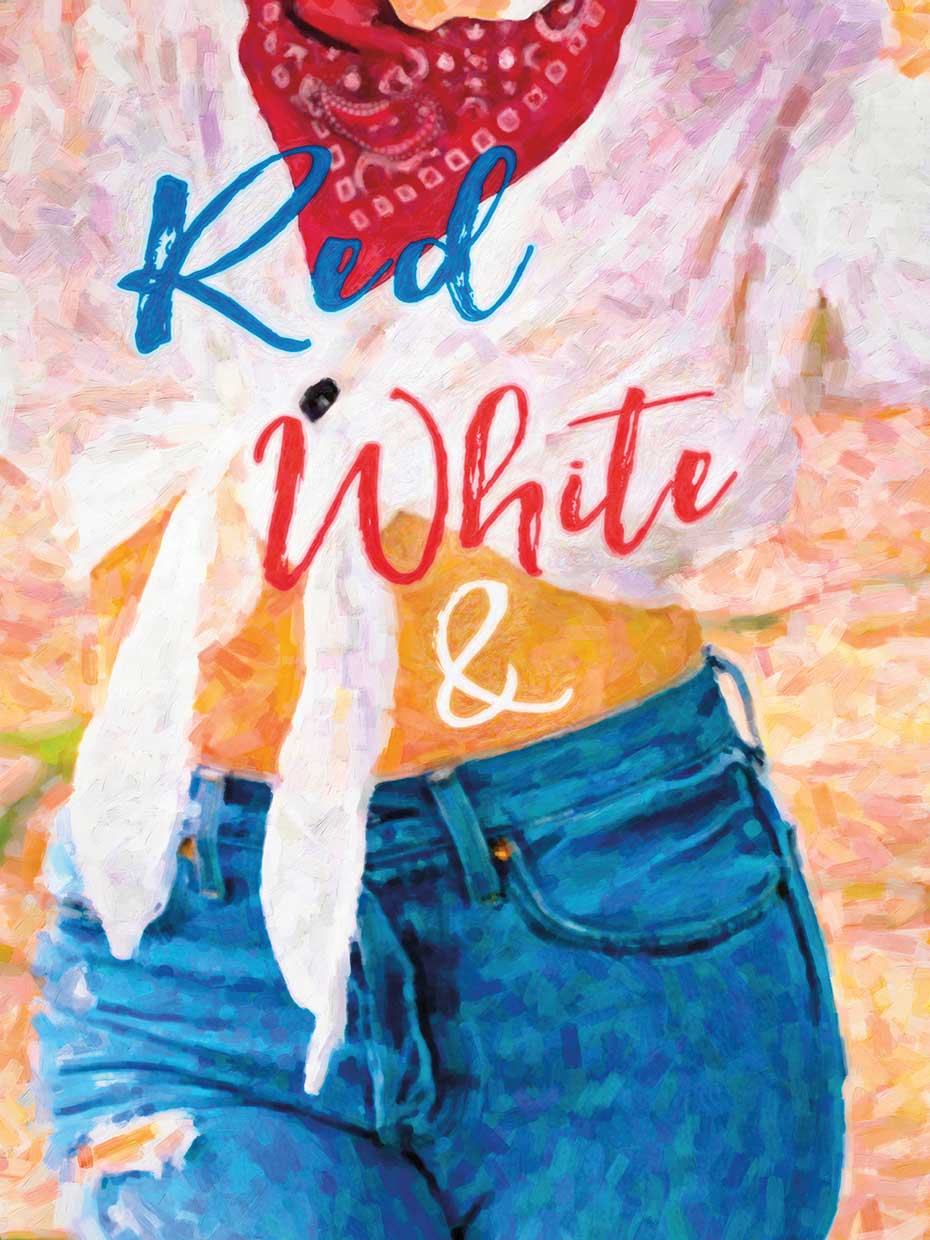 Red White and Blue Jeans 24x36