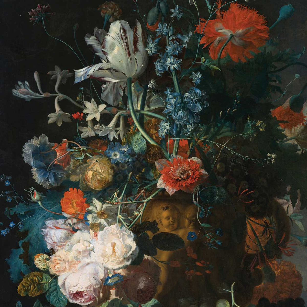 Flowers & Fruits New Take van Huysum 40x40