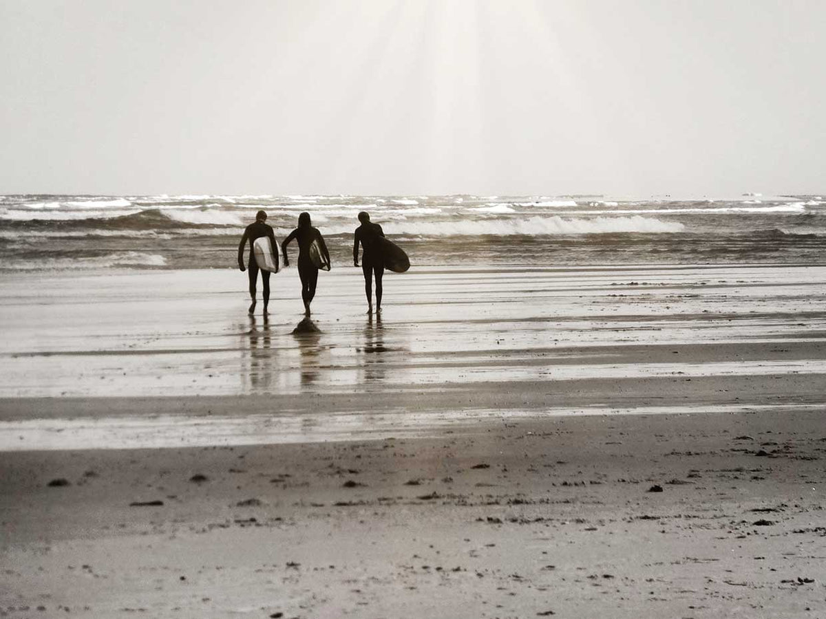 Surfer Trio Black and White 24x36