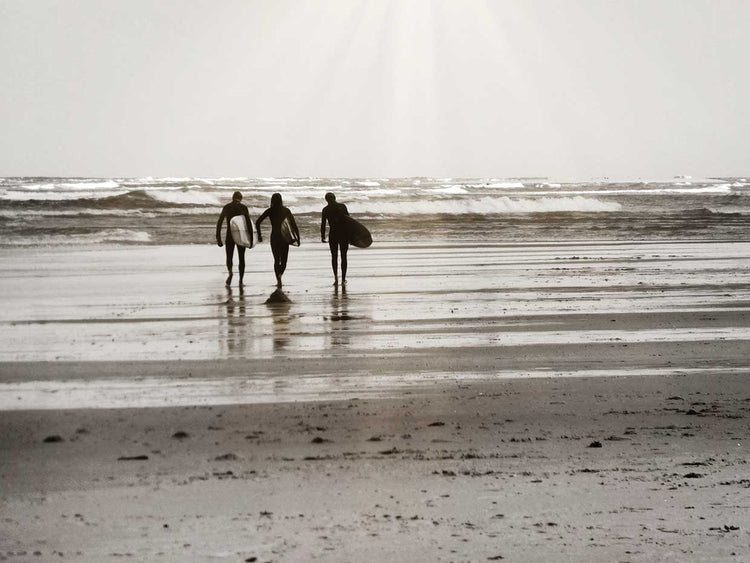Surfer Trio Blanco y Negro 24x36 Lienzo