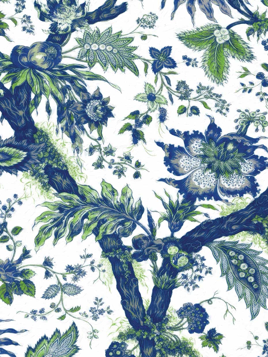 Bluesy Green Vintage Botanical