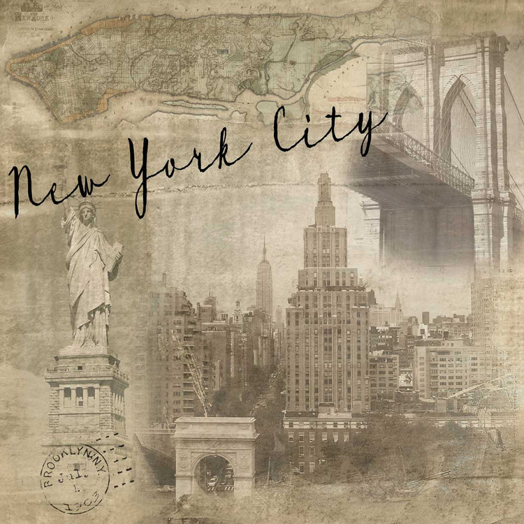 Nueva York Vintage Lienzo