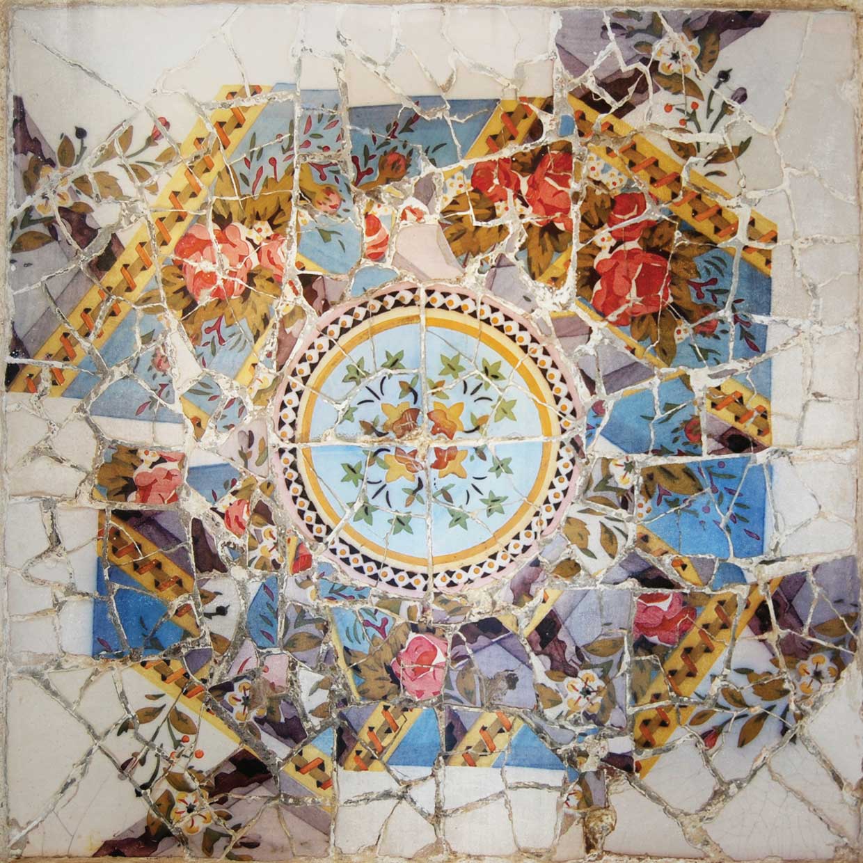 Gaudi mosaic center circle 1