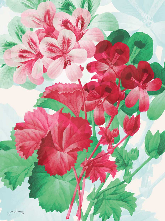 Layered Florals 2 Canvas Print