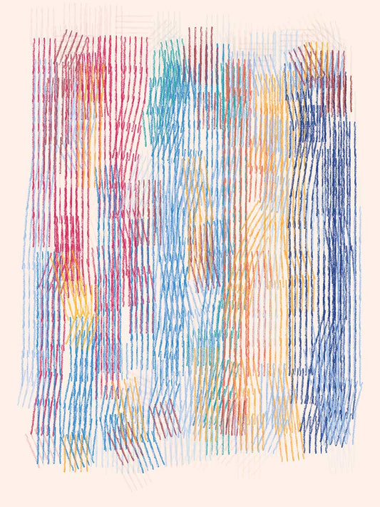 Rainbow Crayon Marks Canvas Print