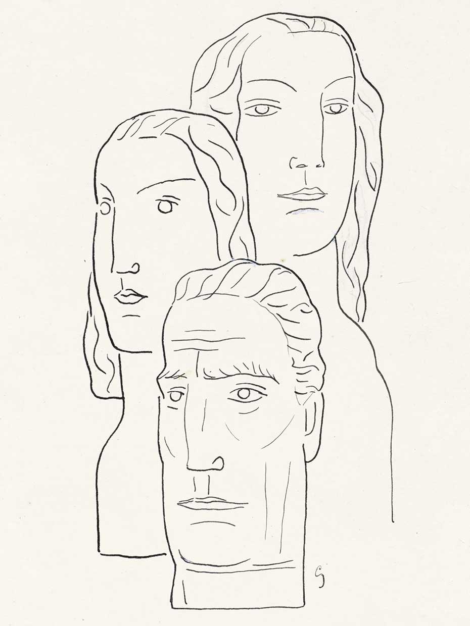 Two Women and One Man's Head (1891)