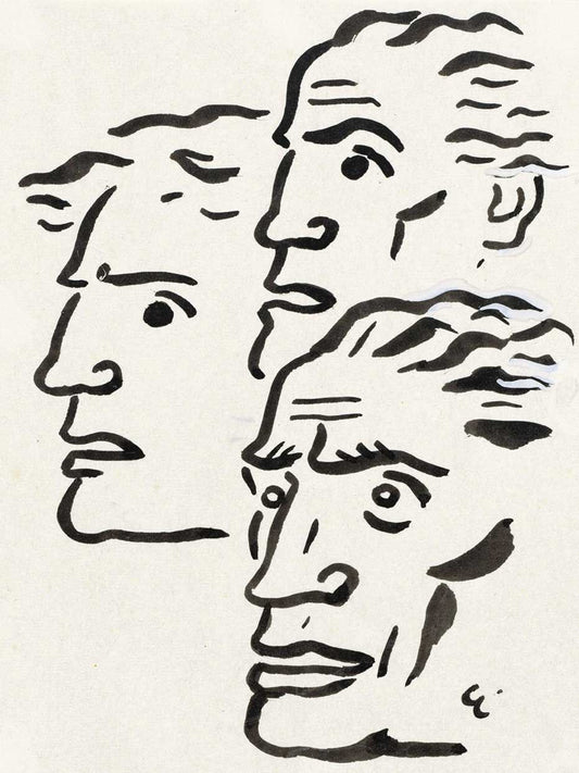 Three Men's Heads (1891) Canvas Print