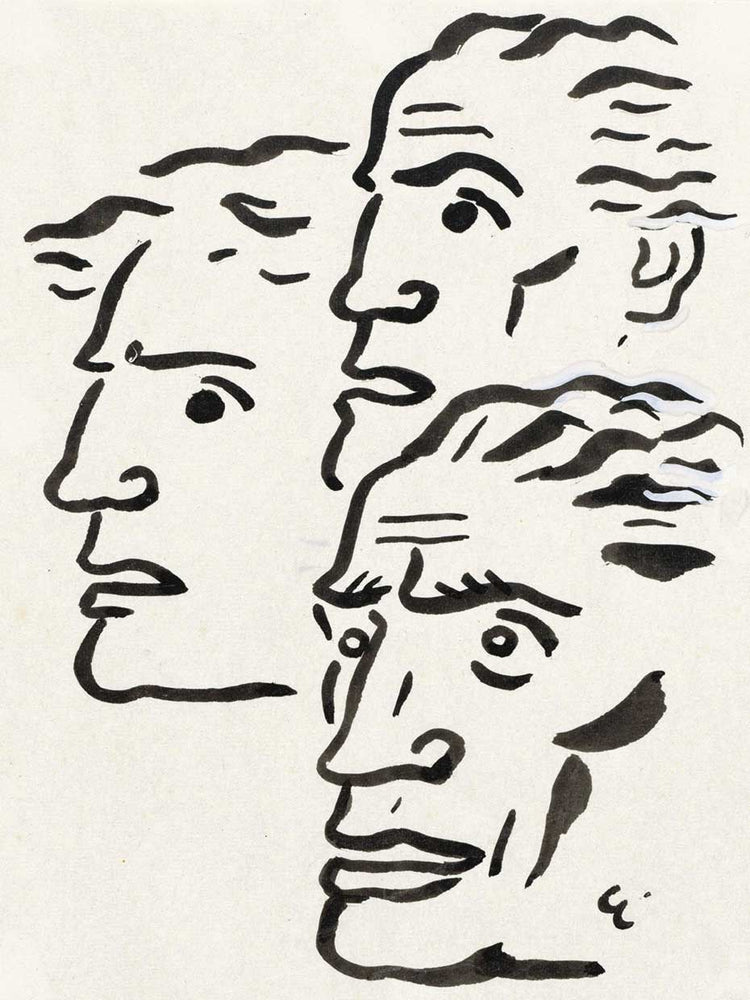 Tres cabezas de hombres (1891) Lienzo