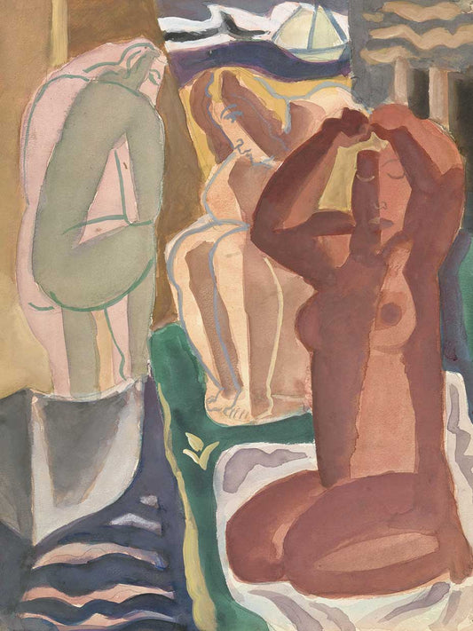 Two Bathing Women (1929) Canvas Print