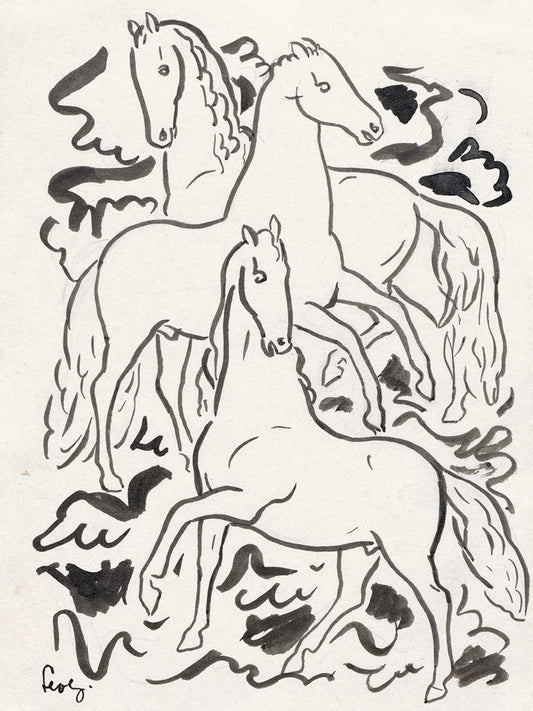 Three Horses (1925) Canvas Print