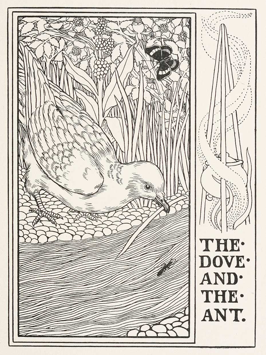 La paloma y la hormiga (1900) Lienzo