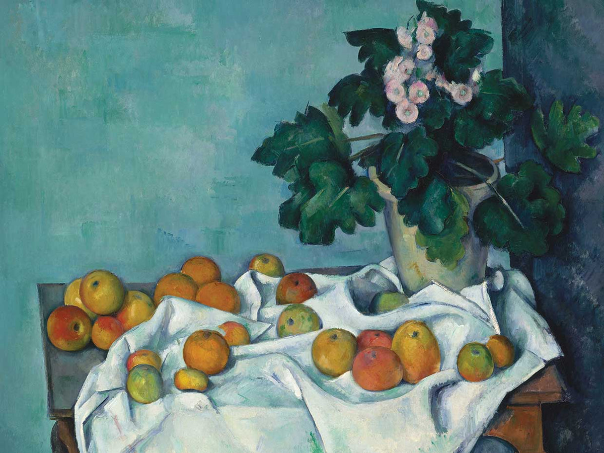 Still Life with Apples and a Pot of Primroses
