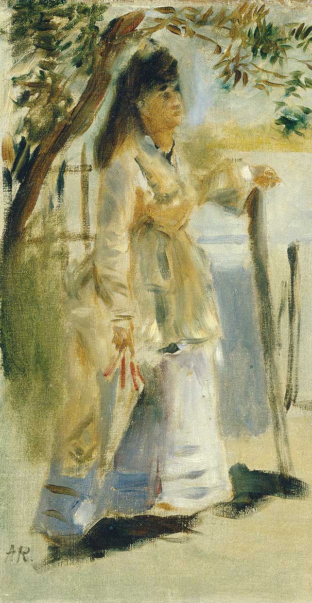 woman-by-a-fence-pierre-auguste-renoir