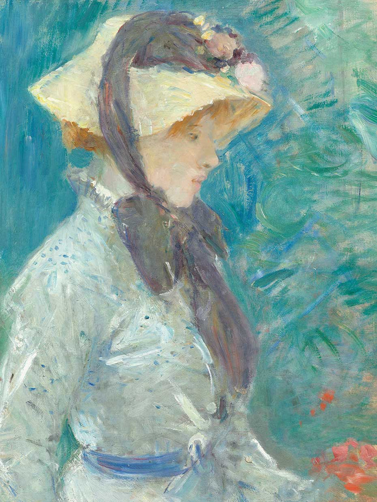 Young Woman with a Straw Hat