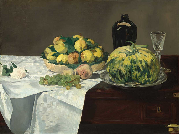 Still Life with Melon and Peaches