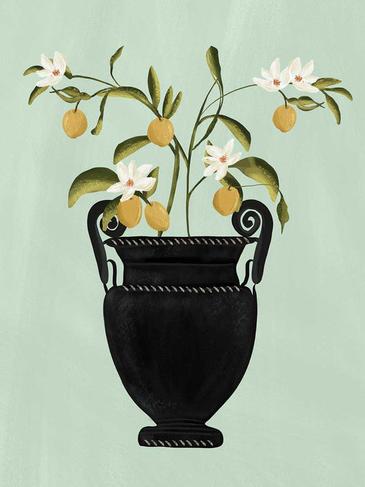 Lemon Vase Canvas Print