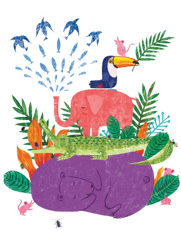 Animal Totem Bear, Aligator, Elephant, Parrot, Birds