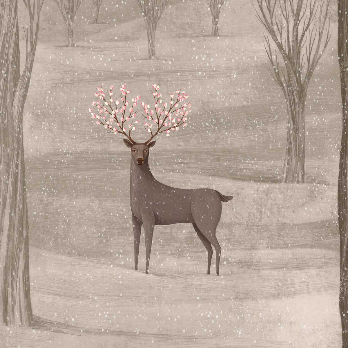 Cherry Blossom Deer