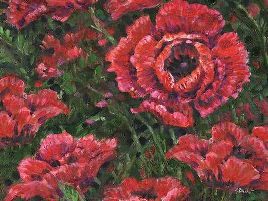 Impressions of Poppies Horizontal II Canvas Print