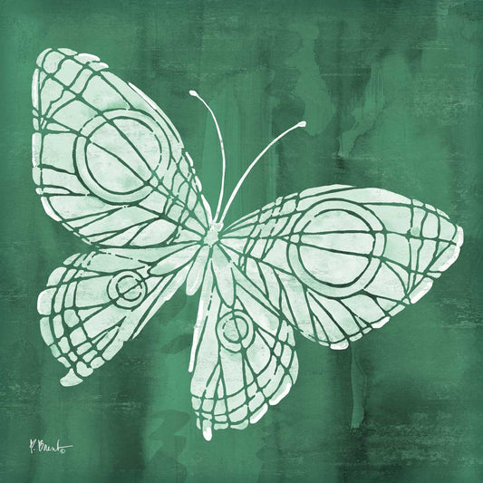 Garden Flight I – Emerald Canvas Print