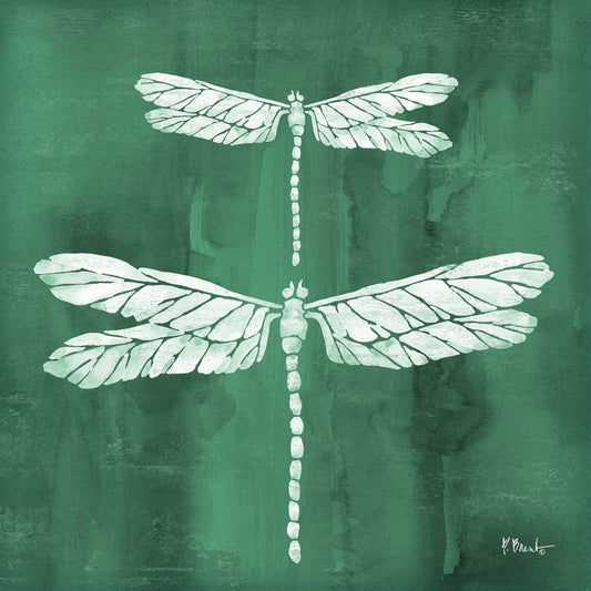 Garden Flight II – Emerald Canvas Print