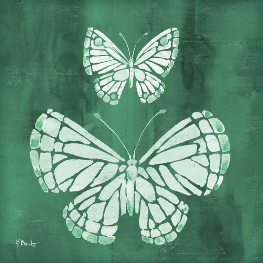 Garden Flight III – Emerald Canvas Print