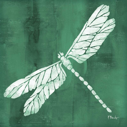 Garden Flight IV – Emerald Canvas Print