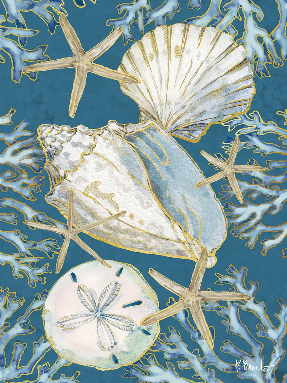 Playa Shells Vertical – Indigo