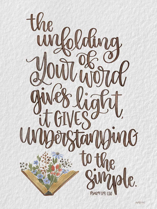 Unfolding of Your Word Canvas Print