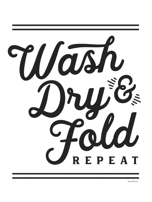 Wash, Dry & Fold Repeat Canvas Print
