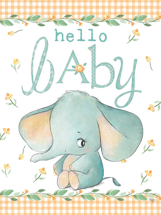 Hello Baby Elephant Yellow