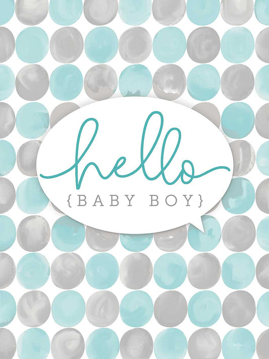 Hello Baby Boy Canvas Print
