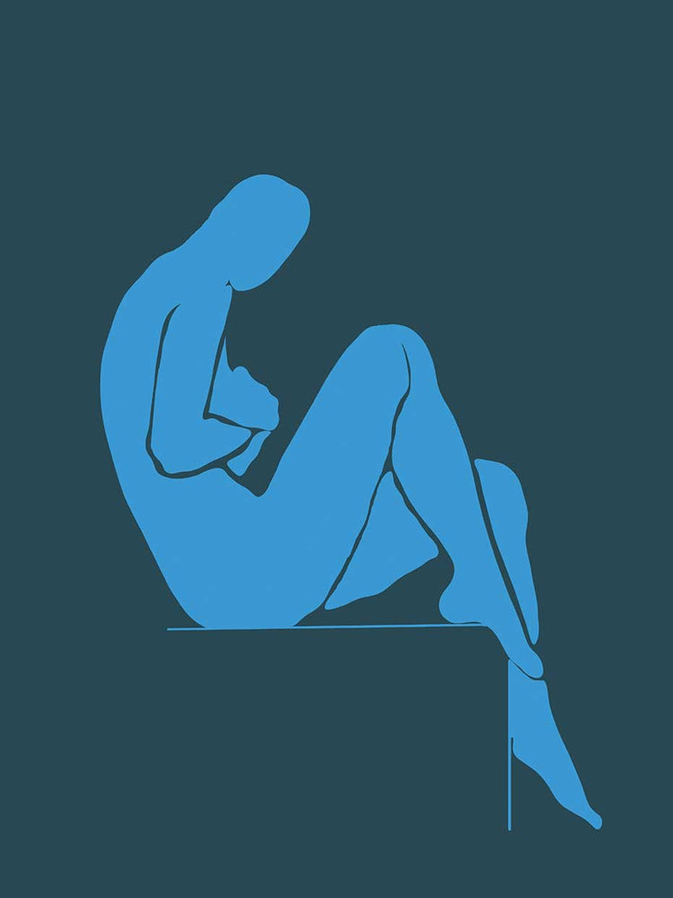 Hombre azul Lienzo
