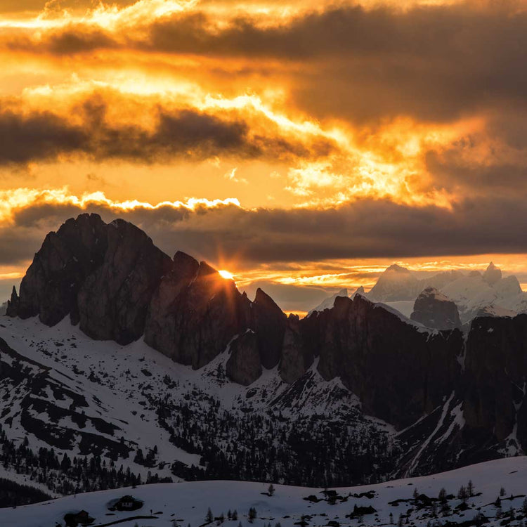 Golden Sun Over The Mountains