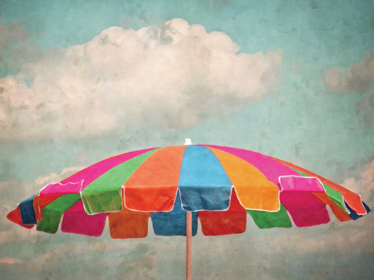 Summer Umbrella painted Canvas Print